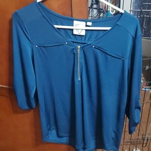 Teal blouse